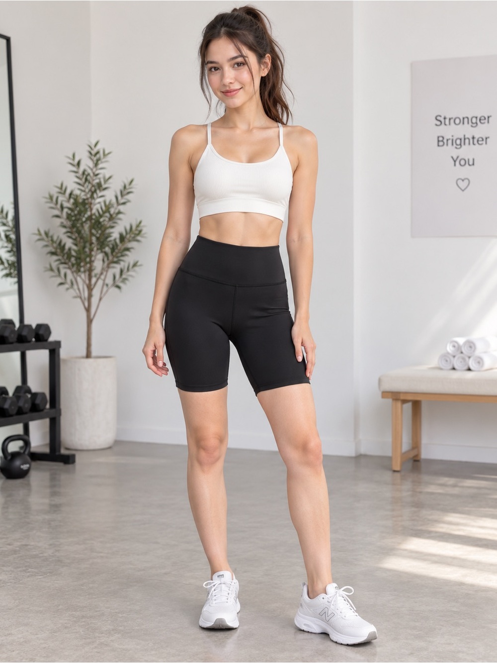 AQUA Athletic High Rise Bike Shorts XS NWT Black Bloomingdale’s
